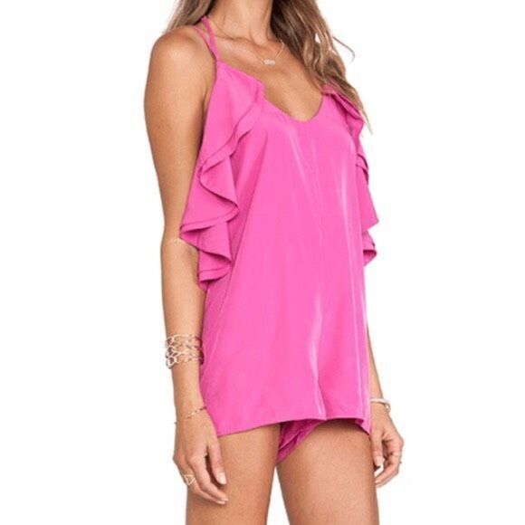 Lovers & Friends Cascade Romper Peony Pink Size Large - Picture 5 of 5